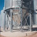 Some of Brock's commercial holding silo models feature a special, totally-galvanized steel substructure, including the support beam and legs.